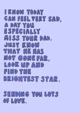 Fathers day bereavement Father's Day Card 13912 created by Sally Kaldas