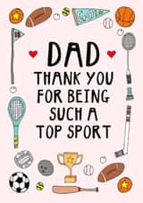 dad sport Father's Day Card 9489 created by Hello Hatty