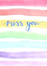 Miss You card created by Little Red Apple
