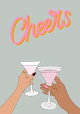 Drinking cocktail Love & Friendship Card 16789 created by Alice-Rae Aesthetic