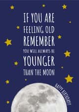 Younger than the moon birthday card created by Creative Gemz