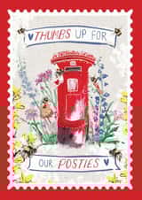 Beautiful Posties Art Card - Cute Thank you Wildlife watercolour and letterbox created by Miss Meaney's