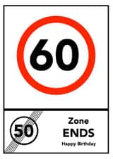 60 speed Birthday Card 1737 created by Ha! Go on then