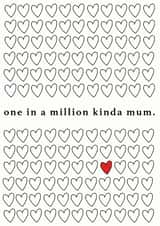 mother one in a million Mothers Day Card 18284 created by Paper + Pasture