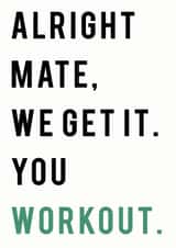 workout gym bunny Card 42957 created by Paper + Pasture