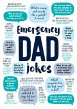 Dad Jokes Birthday Card - Funny - For Dad - Emergency Dad Jokes created by Paper Plane