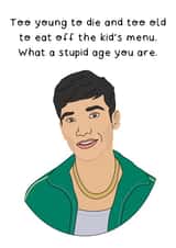 The good place stupid age Birthday Card 15852 created by Helen Bicknell