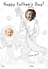 Personalised Father's Day Photo Card created by thortful Designs - mermaid pc Father's Day Personalised Photo Card 18517