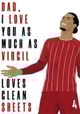 VIRIGL VAN DIJK LIVERPOOL Father's Day Card 16048 created by DanAllen20