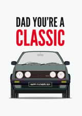 VW Golf GTI Classic Father's Day Card created by Diva Doodle Designs