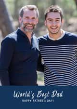 Personalised Father's Day Photo Card created by thortful Designs - photo-world-best-dad pc Father's Day Personalised Photo Card 18522