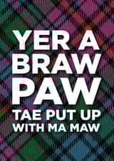 braw paw Father's Day Card 42019 created by Hiya Pal