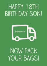 18th removals Birthday Card 18195 created by IWB Designs