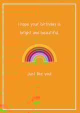 Heartfelt Birthday Card - Bright And Beautiful - Rainbow created by T & Belle Design
