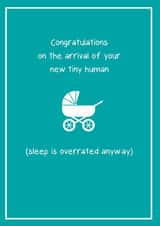 sleep overrated New Baby Card 18694 created by T & Belle Design