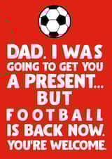 Football's back Father's Day Card created by David Rudd