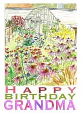 grandma garden Birthday Card 6858 created by Nancy Horton