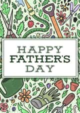 Gardener Father's Day card created by olliebrownillustration