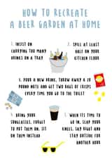 How to recreate a beer garden at home card created by Jemima de Viell