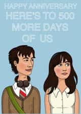 500 Days of Summer Zooey Deschanel Anniversary Card 15800 created by Lizzy B Draws.