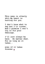 Bereavement - This news is utterly shit - I’ll always be here created by Sam Bratby Art