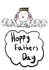 Bunny rabbit Father's Day Card 43356 created by FASNASTIC LTD.