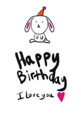 cute bunny Birthday Card 18740 created by FASNASTIC LTD.