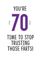 70 70th Birthday Card 16760 created by TeHe Gifts