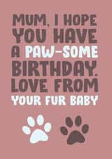 pawsome fur baby Birthday Card 16854 created by James  Steer