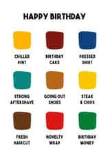 birthday colours paint Birthday Card 31895 created by Simple Sheep Design