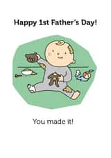 first father's day 1st father's day Father's Day Card 43071 created by Kim&Tonic