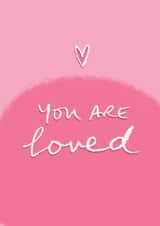 You Are Loved Pink Heart card created by Tilly Bean Loves