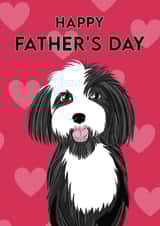 Dog Tibetan terrier Father's Day Card 43392 created by Treacle Bum