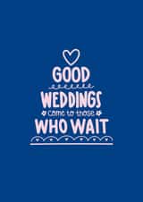 Wedding postponed - Blue with heart created by Squaire