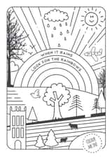 rainbow colour in Just because Card 2426 created by Pippa Race