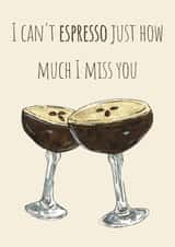 Punny Espresso 'Miss You' Card created by Daisy Humphries