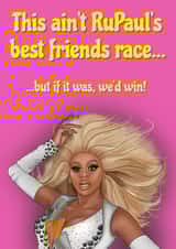 RuPaul’s Drag Race Best Friend Birthday Card created by @drawmecaricature