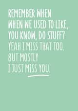 Missing you Quarantine Card created by Elaine Miles