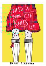 kilt tartan Birthday Card 18891 created by Lucky Lobster Art