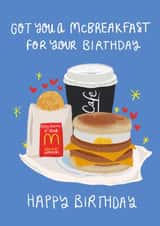 McDonalds morning Birthday Card 7729 created by Faye Finney