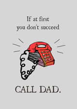 Call Dad Father's Day card created by The Grumpy Pug