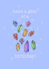 Gem crystal Birthday Card 18725 created by Dizzie Bee UK
