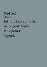 dad definition Father's Day Card 43223 created by Craig Sanders