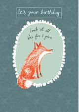 adult foxy birthday card created by Jasperpie