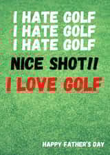 golf nice Father's Day Card 41937 created by RAH
