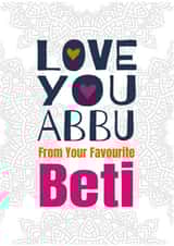 urdu dad Father's Day Card 18956 created by ROSHAH DESIGNS