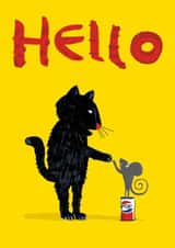 Hello cat and mouse Card 43586 created by Dan The Scribbler