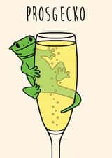 prosecco gecko Congratulations Card 18792 created by Holly Collective