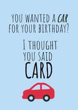 car pun Birthday Card 15285 created by Hardly Appropriate