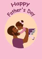 Cute Father's day card for Dad - Daddy's little girl - Dad and daughter 1001 created by Leoni Thimara